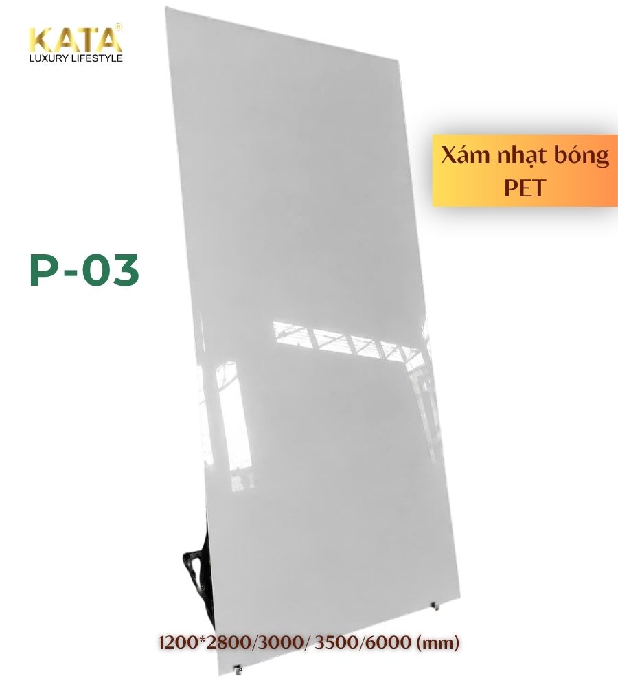 Tấm ốp than tre trơn bóng pet P-03