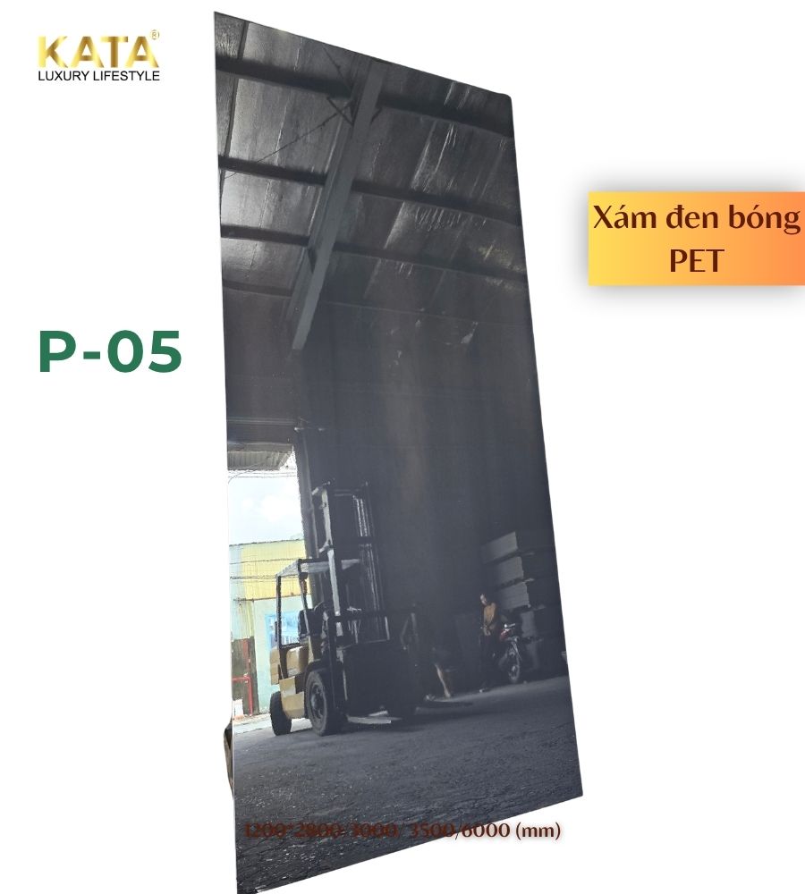 Tấm ốp than tre trơn bóng pet P-05