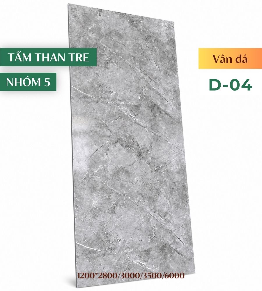 Tấm ốp than tre vân đá D-04