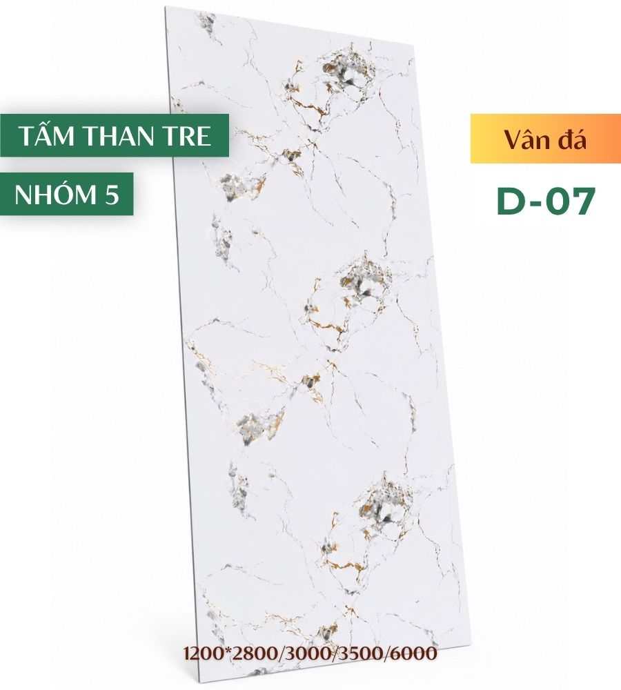 Tấm ốp than tre vân đá D-07