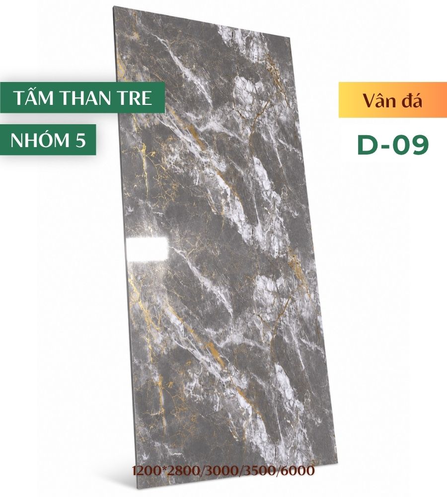 Tấm ốp than tre vân đá D-09