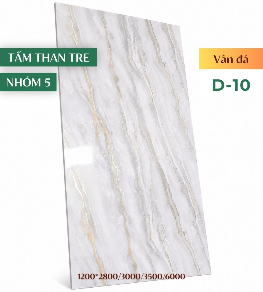 Tấm ốp than tre vân đá D-10