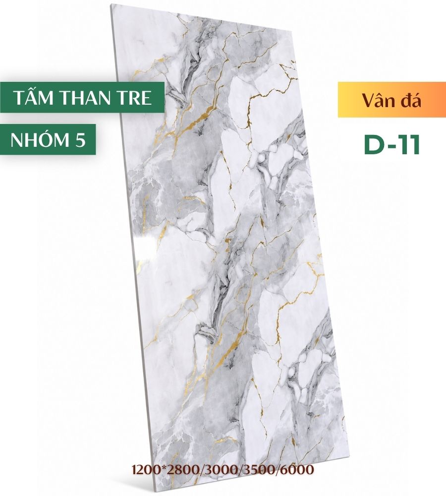 Tấm ốp than tre vân đá D-11
