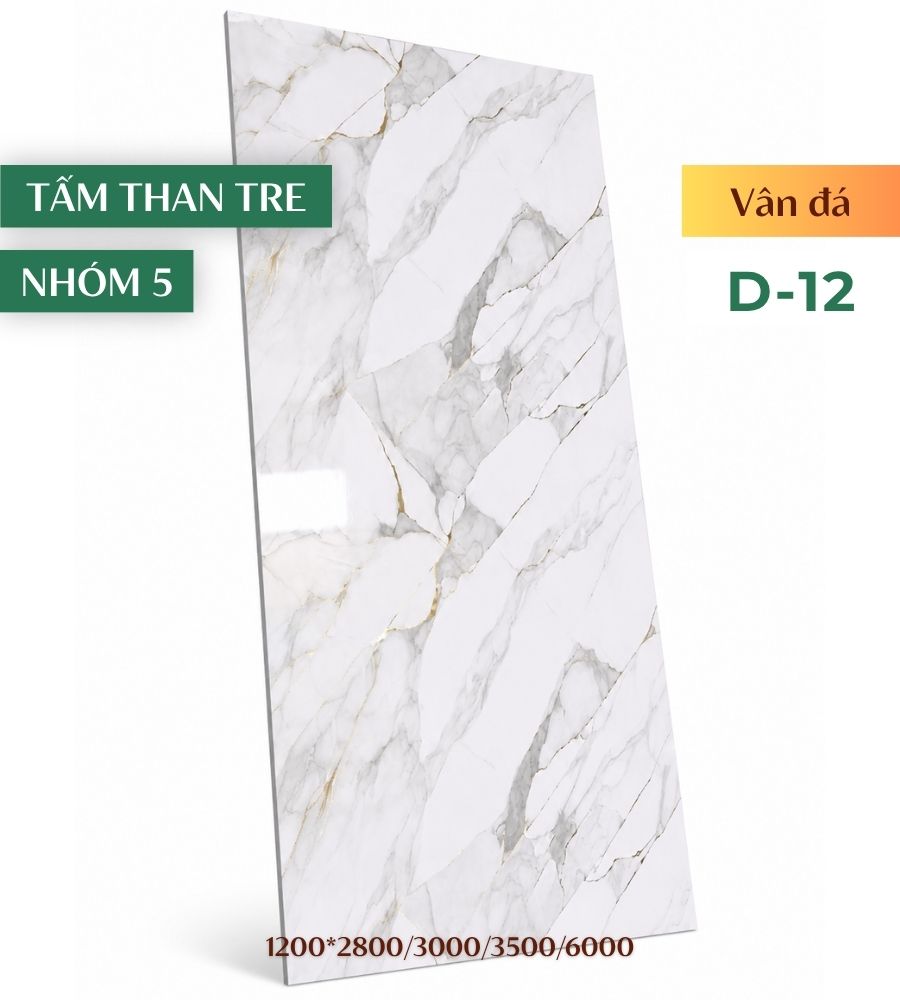 Tấm ốp than tre vân đá D-12