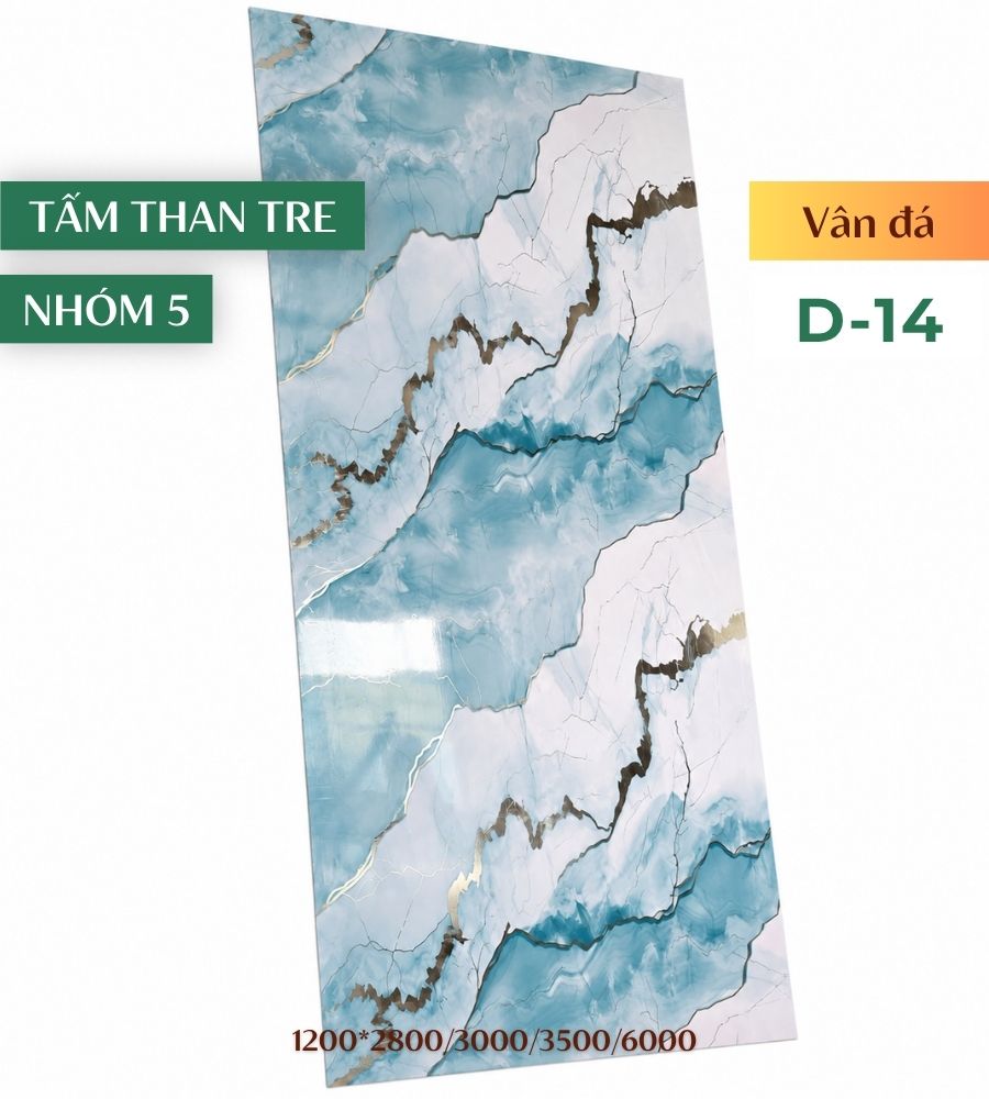 Tấm ốp than tre vân đá D-14