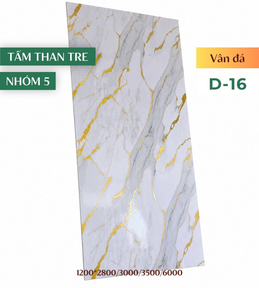 Tấm ốp than tre vân đá D-16