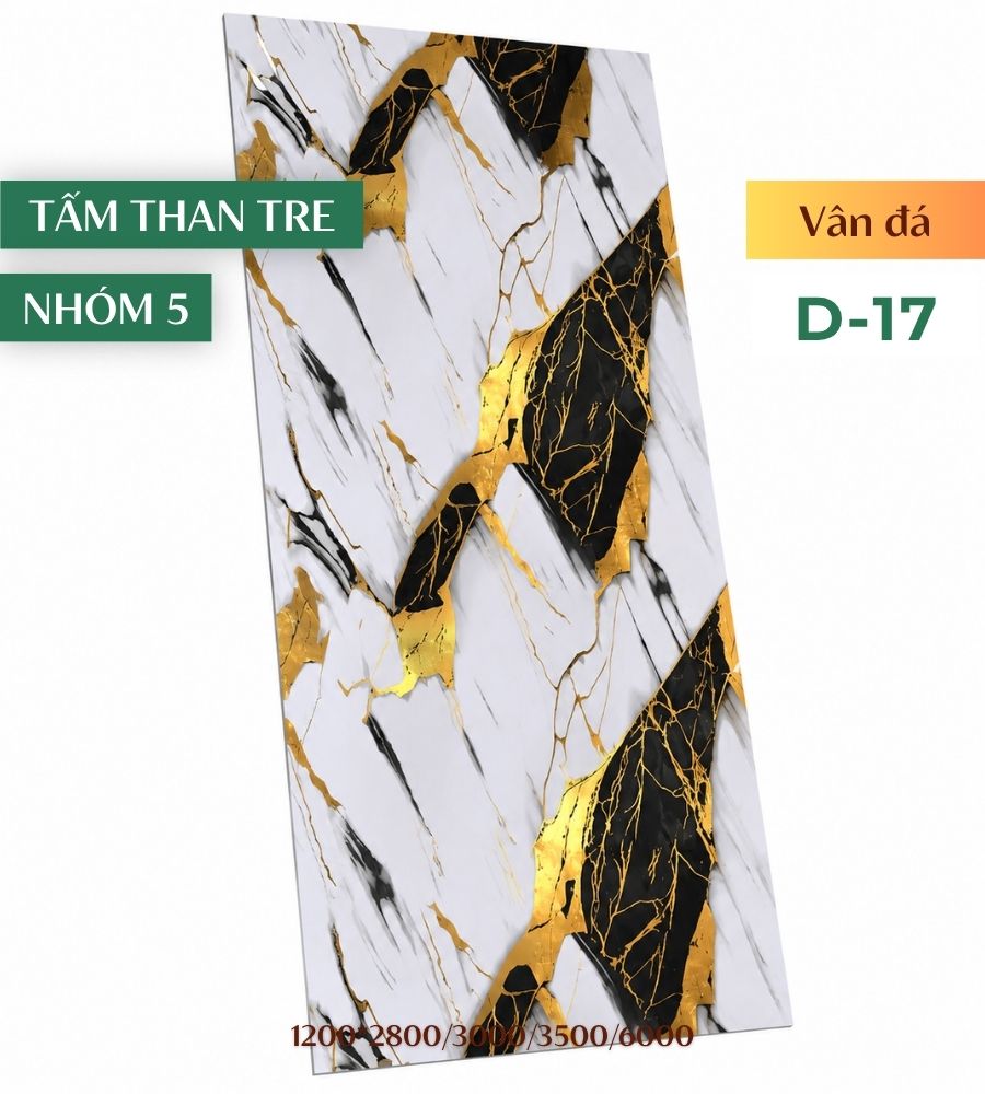 Tấm ốp than tre vân đá D-17