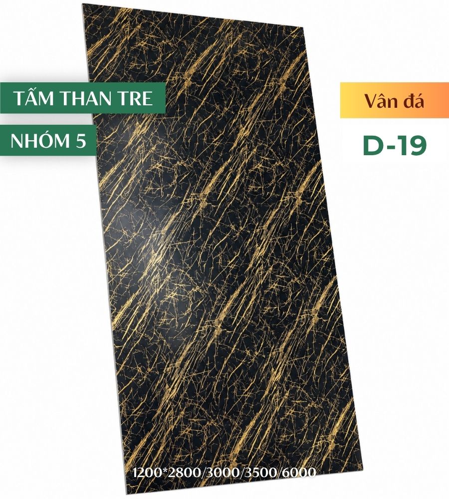 Tấm ốp than tre vân đá D-19