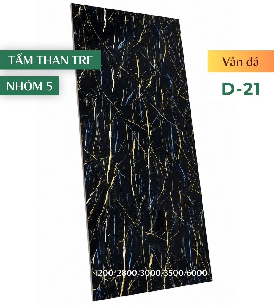 Tấm ốp than tre vân đá D-21