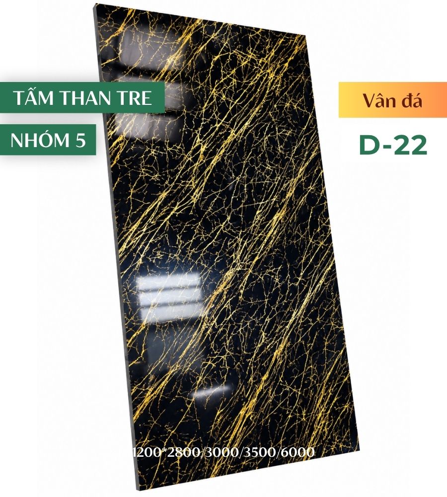 Tấm ốp than tre vân đá D-22