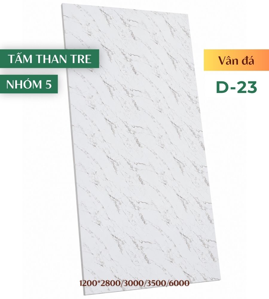 Tấm ốp than tre vân đá D-23