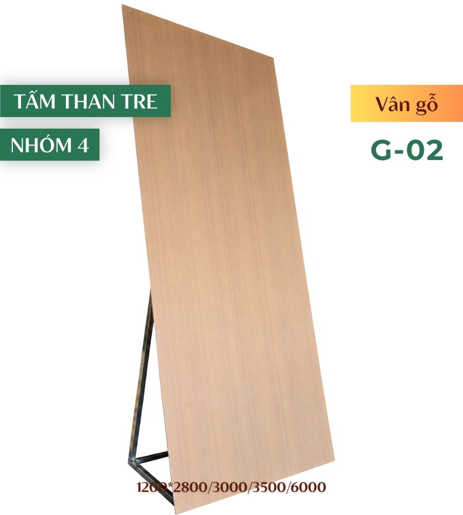 Tấm ốp than tre vân gỗ G-02