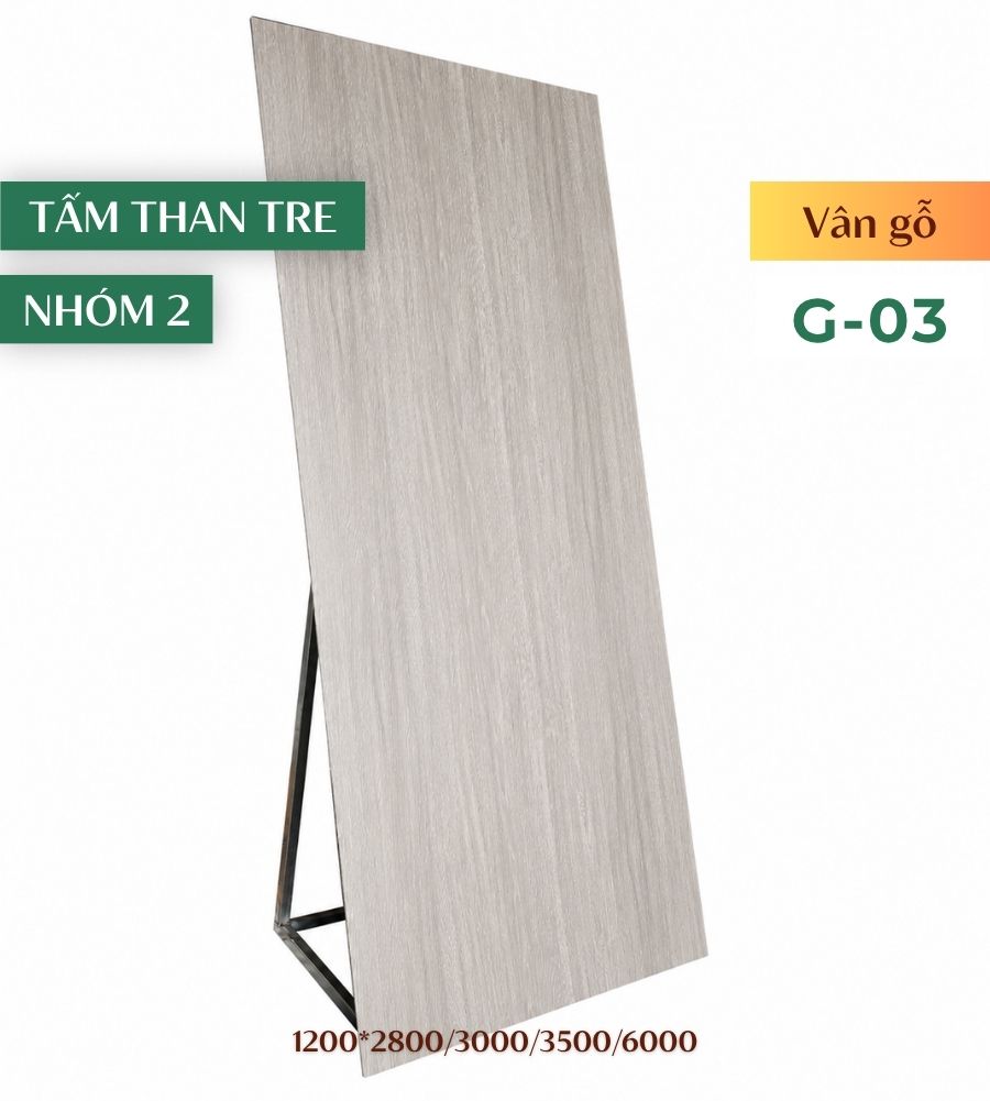 Tấm ốp than tre vân gỗ G-03