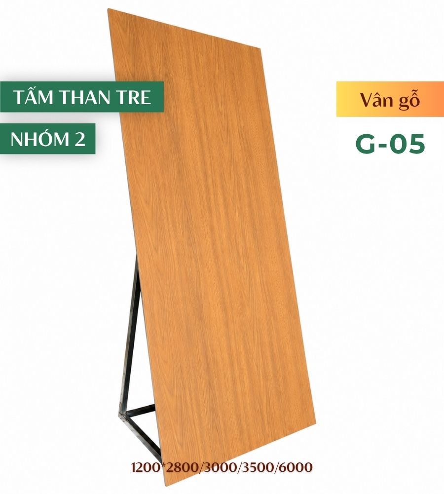 Tấm ốp than tre vân gỗ G-05