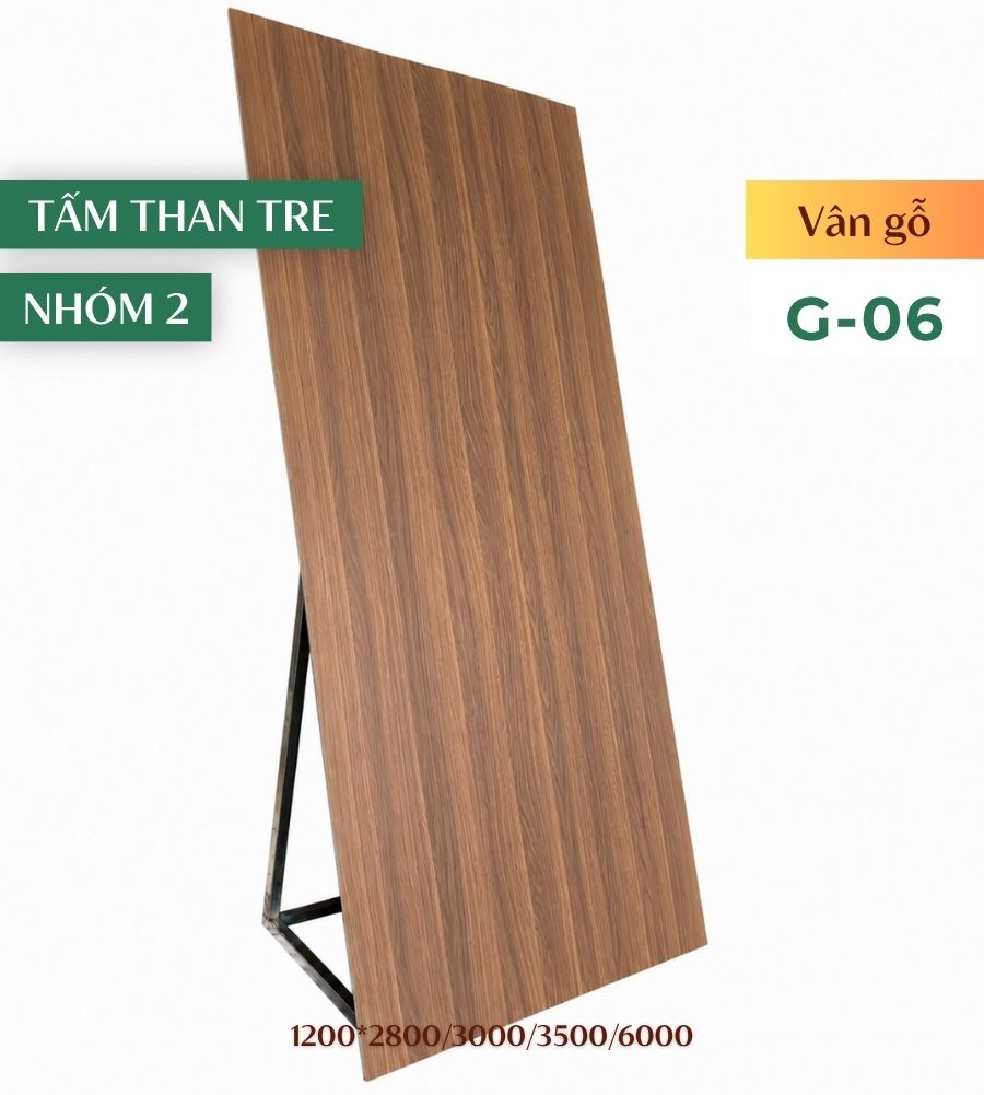 Tấm ốp than tre vân gỗ G-06