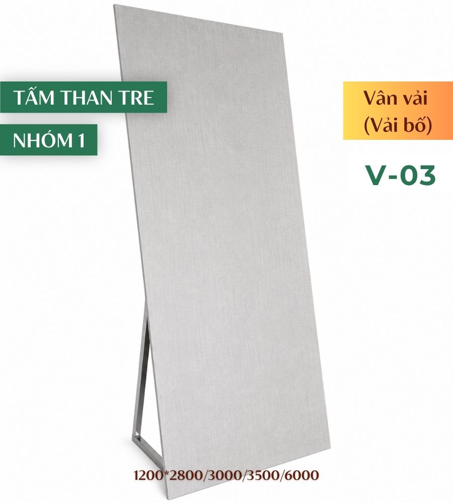 Tấm ốp than tre vân vải V-03