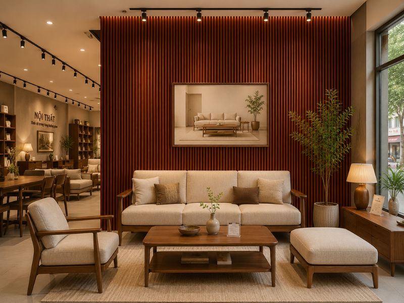 Tấm ốp lam 3 sóng thấp K-03 tại showroom