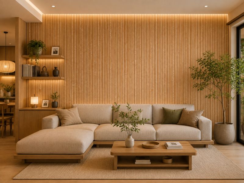 Tấm ốp lam 3 sóng thấp K-16 tại khách