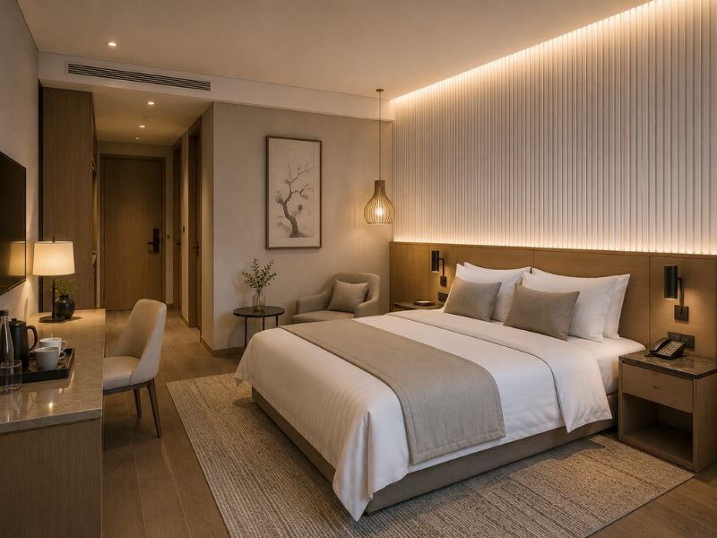Tấm ốp lam 3 sóng thấp K-18 tại phòng ngủ