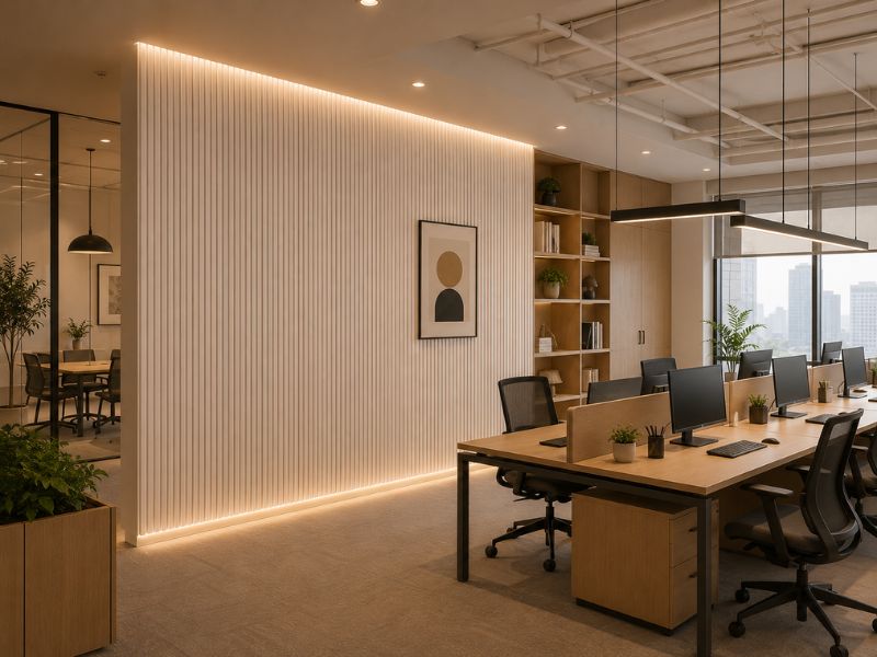 Tấm ốp lam 3 sóng thấp K-18 tại văn phòng