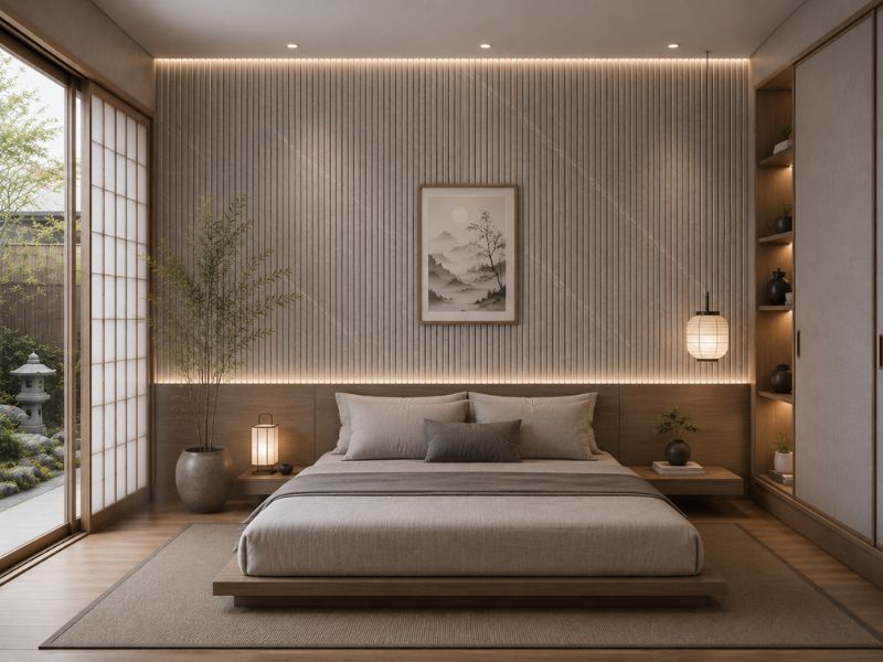 Tấm ốp lam 3 sóng thấp K-27 tại phòng ngủ