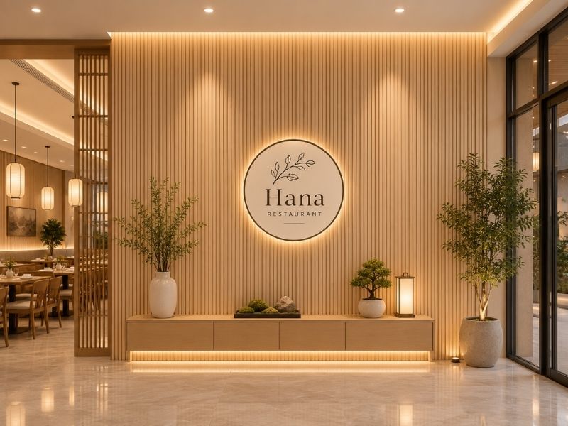 Tấm ốp lam 3 sóng thấp K-51 tại sảnh cầu thang