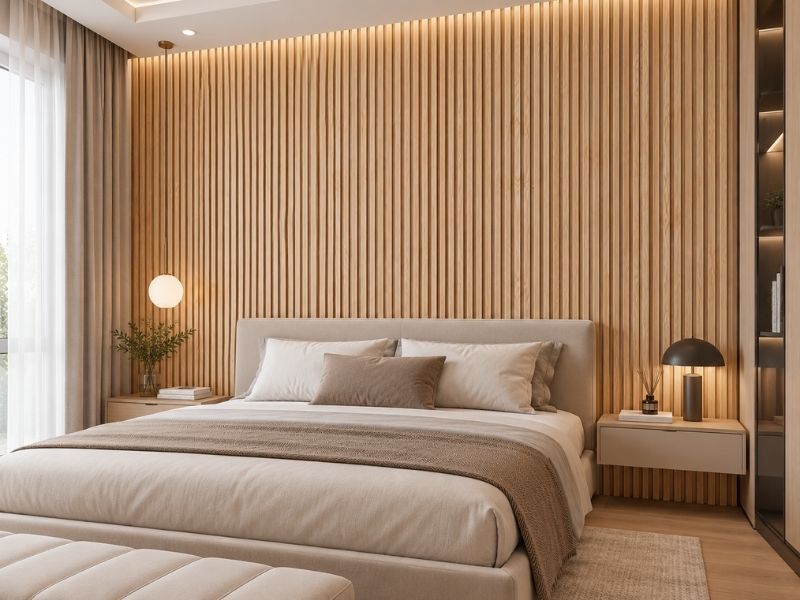 Tấm ốp lam 4 sóng cao K-16 tại phòng ngủ