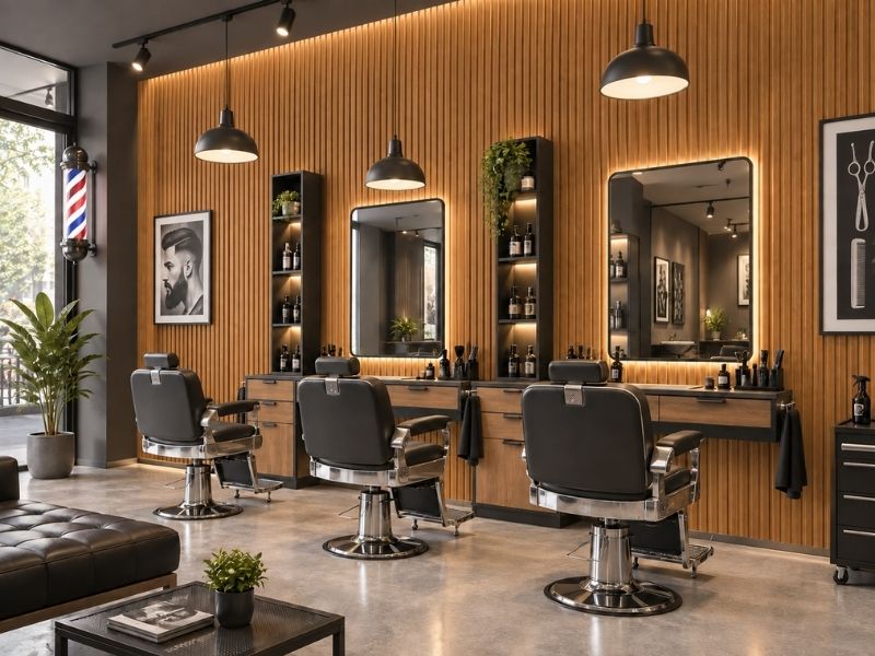 Tấm ốp lam 4 sóng cao K-31 tại barber