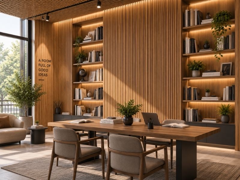 Tấm ốp lam 4 sóng cao K-33 tại thư viện