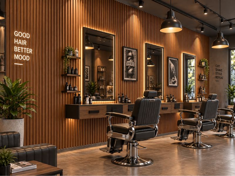 Tấm ốp lam 4 sóng cao K-35 tại barber