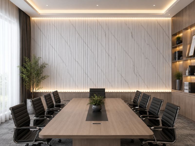 Tấm ốp lam 4 sóng thấp K-13 phòng họp