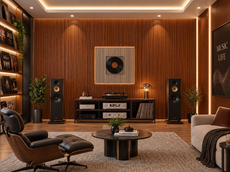 Tấm ốp lam 4 sóng thấp K-19 tại phòng giải trí