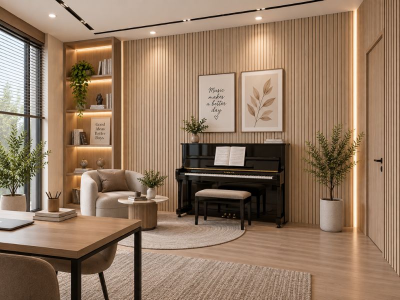 Tấm ốp lam 4 sóng thấp K-23 tại phòng làm việc