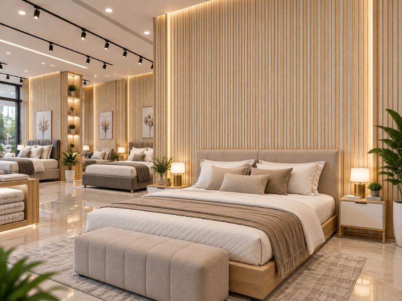 Tấm ốp lam 4 sóng thấp K-52 tại showroom