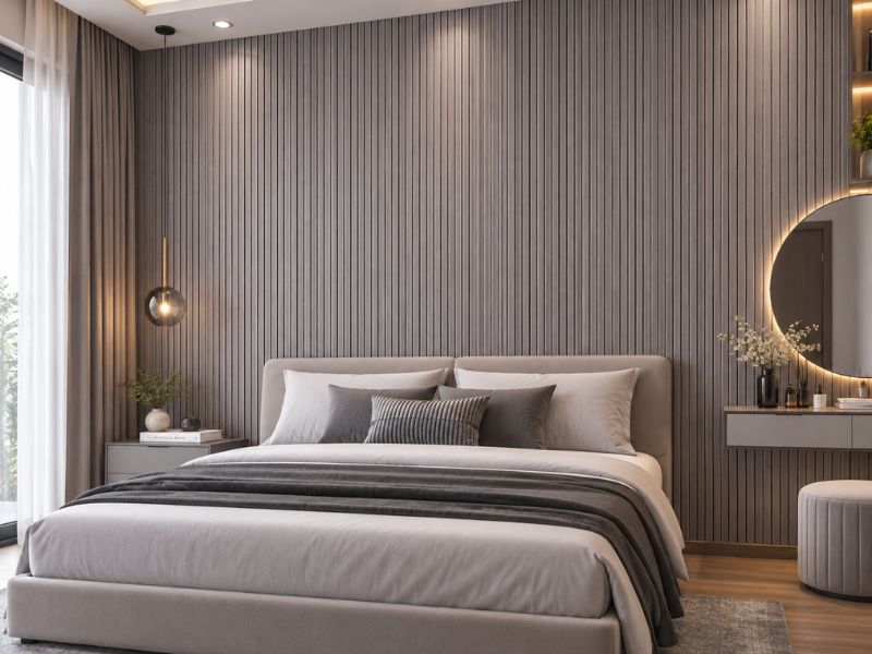 Tấm ốp lam 5 sóng thấp K-22 tại phòng ngủ