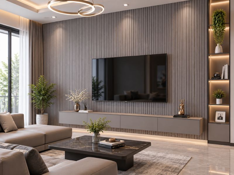 Tấm ốp lam 5 sóng thấp K-22 tại phòng khách