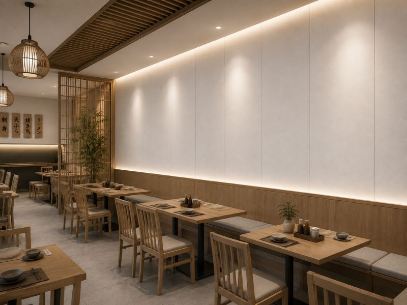 Tấm ốp Nano K-11 tại quán ăn
