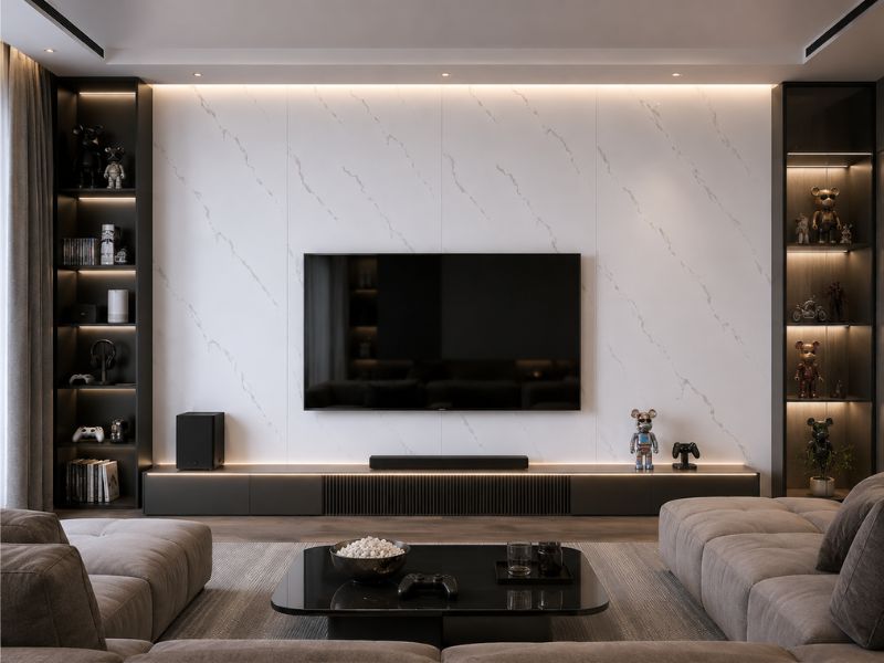 Tấm ốp Nano K-13 tại phòng giải trí