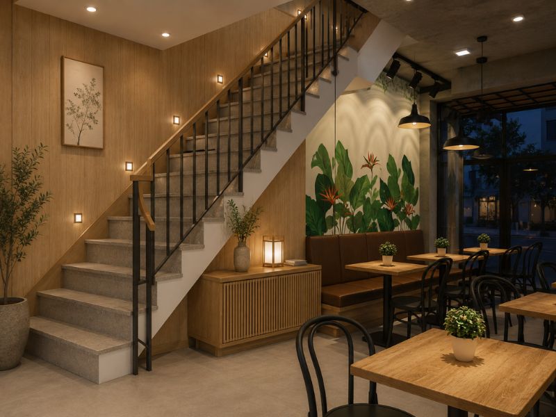 Tấm ốp Nano K-24 tại quán cafe