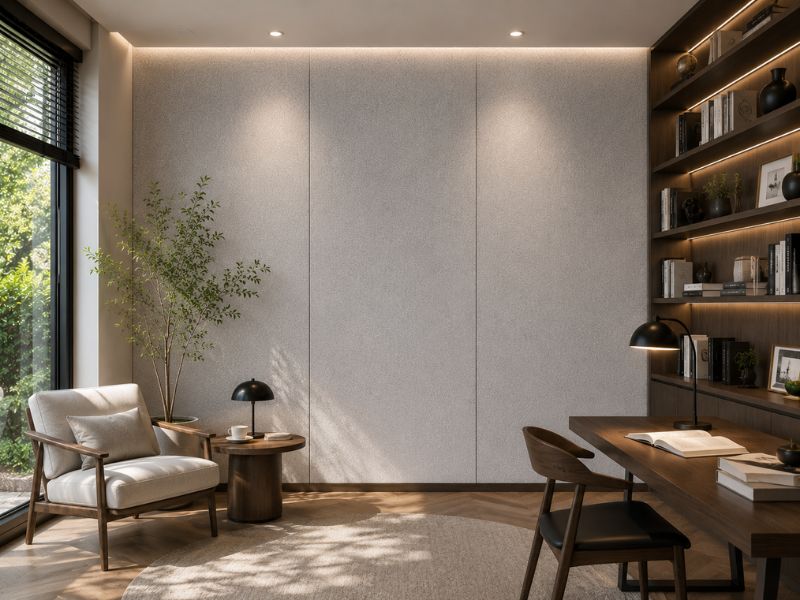 Tấm ốp Nano K-32 tại phòng đọc sách