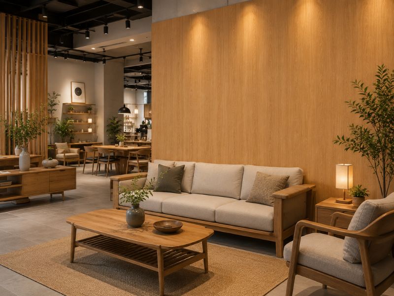 Tấm ốp Nano K-35 tại showroom nội thất