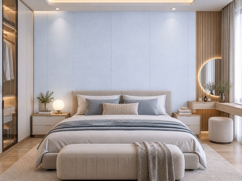 Tấm ốp Nano KW-18 tại phòng ngủ