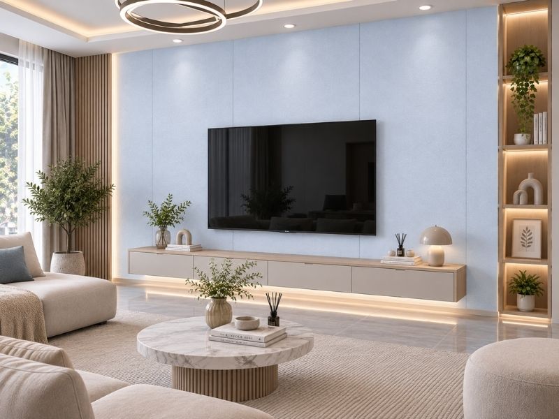 Tấm ốp Nano KW-18 tại phòng khách
