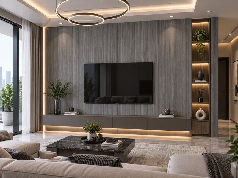 Tấm ốp Nano KW-22 tại phòng khách