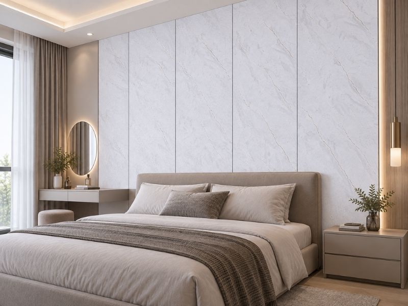 Tấm ốp Nano KW-28 tại phòng ngủ