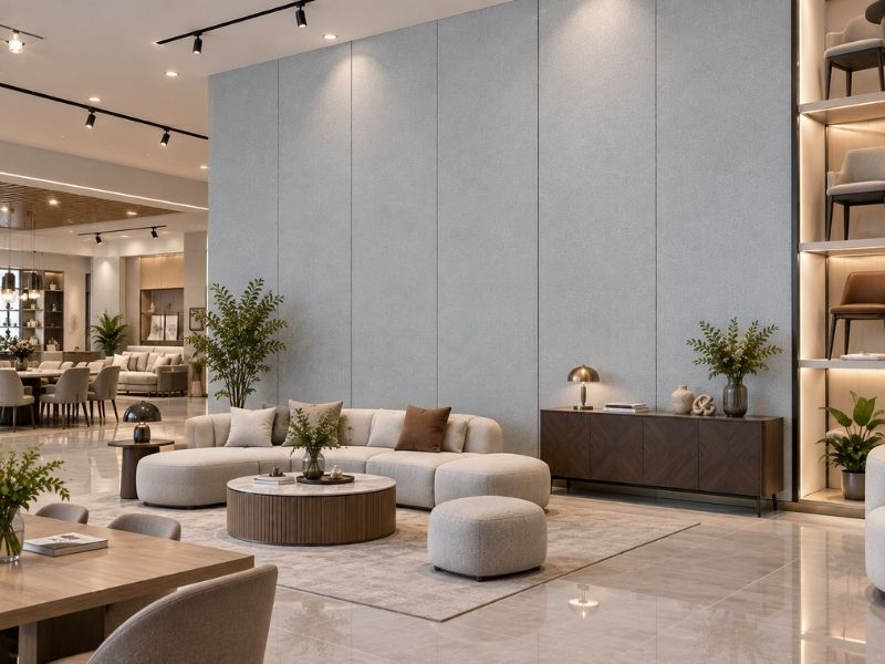 Tấm ốp Nano KW-30 tại showroom nội thất