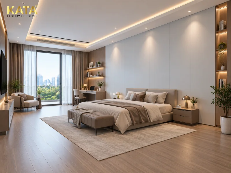 Tấm ốp Nano SM-201 tại phòng ngủ
