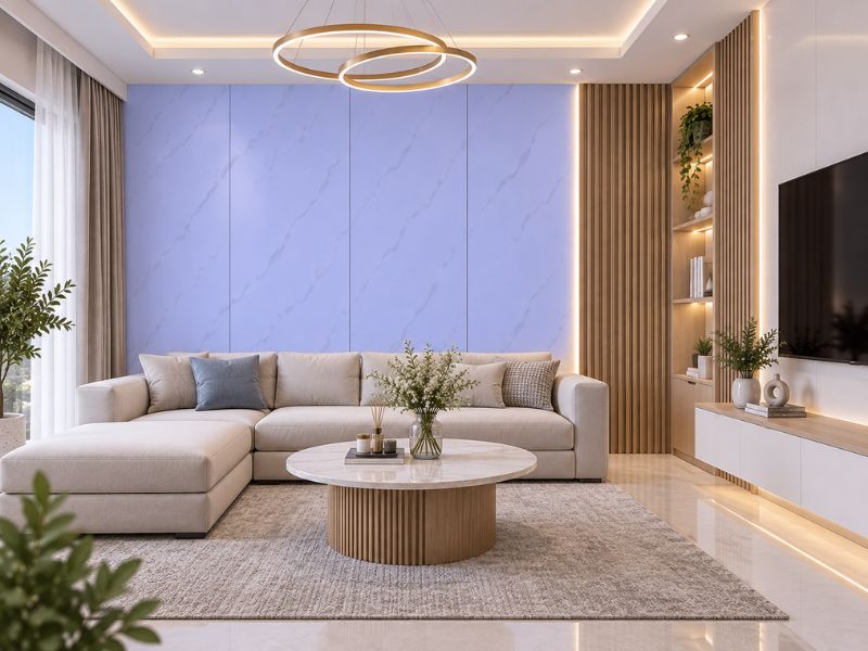 Tấm ốp Nano X-13 tại phòng khách