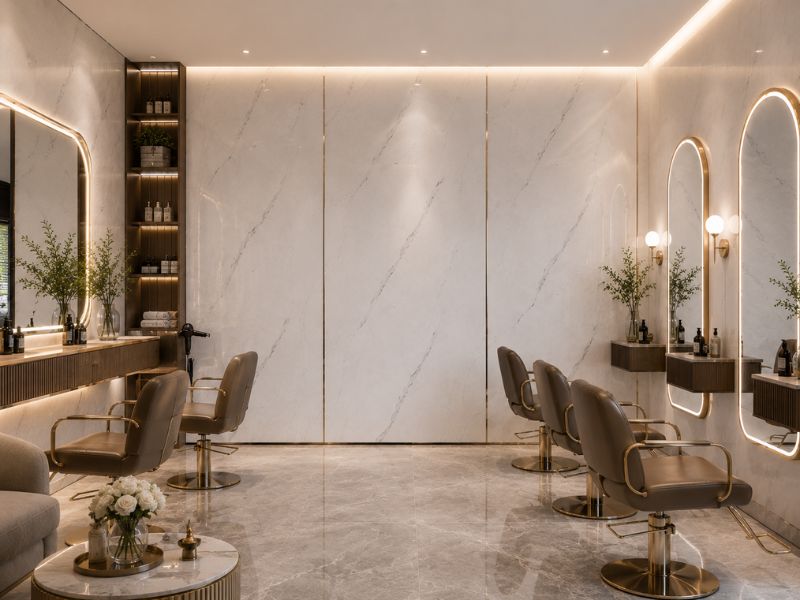 Tấm ốp PVC vân đá KT-03 tại salon