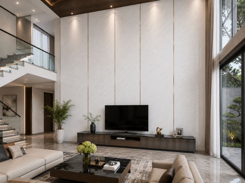 Tấm ốp PVC vân đá KT-04 tại villa
